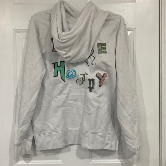 2/$20 Hollister Confidence Project More Happy White Hoodie - Picture 2 of 5